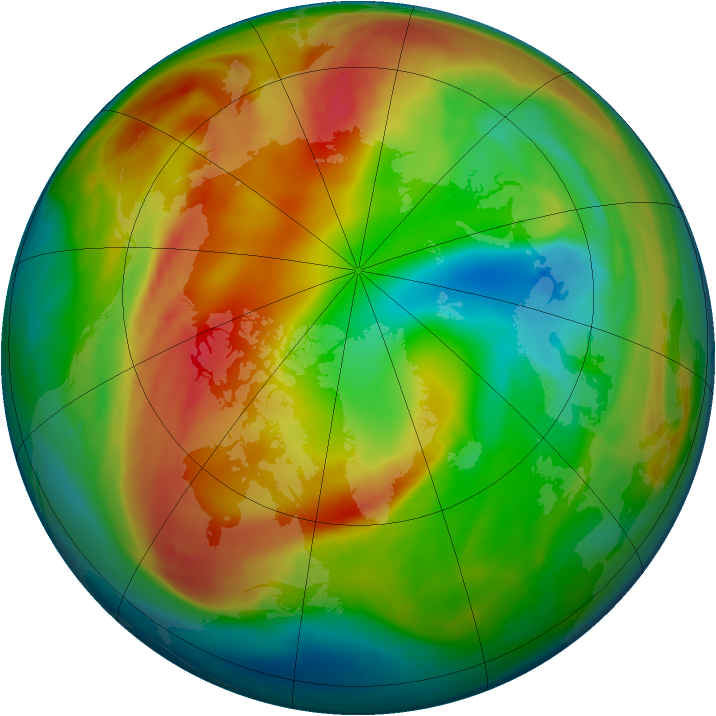 Arctic ozone map for 10 February 2008